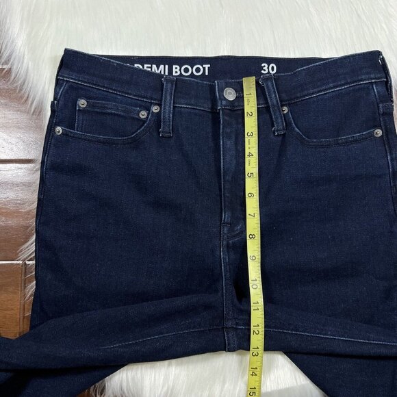 J. Crew Size 30 Rinse Wash Brushed Back Slim Demi Boot Cut Denim Jeans BN042 - Picture 4 of 9